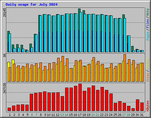 Daily usage for July 2024